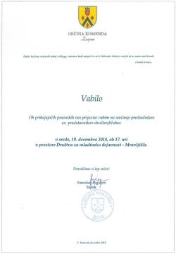 TRADICIONALNO SREČANJE ŽUPANA S PREDSTAVNIKI DRUŠTEV IN KLUBOV